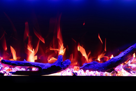 Линейный биокамин Mercury 74 LED RF