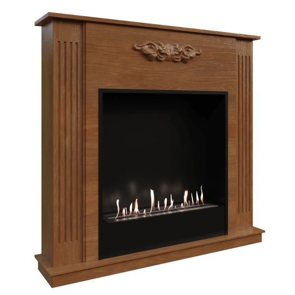 Биокамин в портале Firezo Luxemburg, Темный дуб